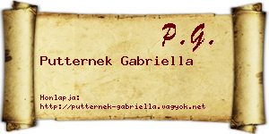 Putternek Gabriella névjegykártya